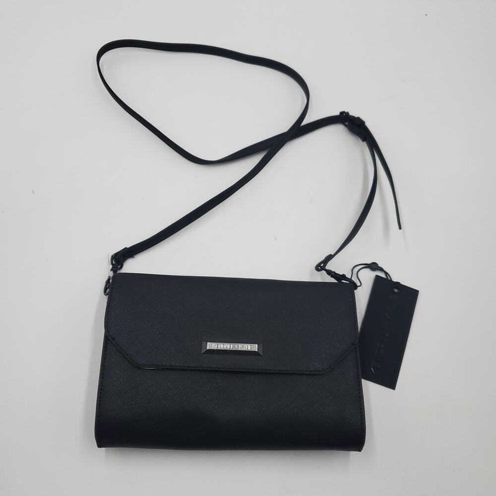 Kendall + Kylie Button Front Crossbody Bag - Black